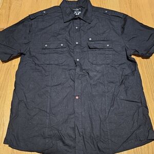 Marc Ecko Black Graphic Button-Up Shirt